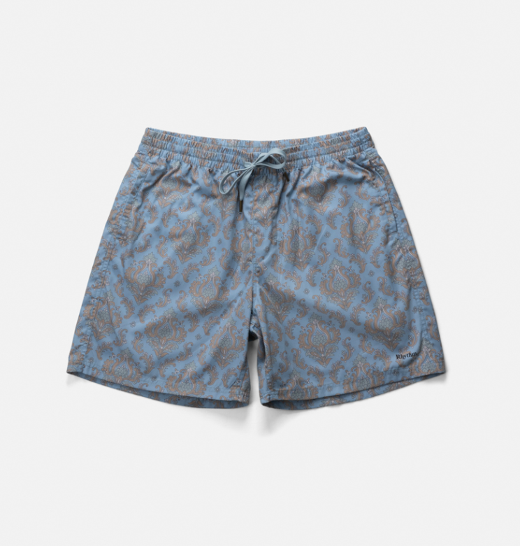 Enjoy comfortable beach day style with the Rhythm Demask Beach Short, now at Harbour Thread men's store in Burlington, VT.