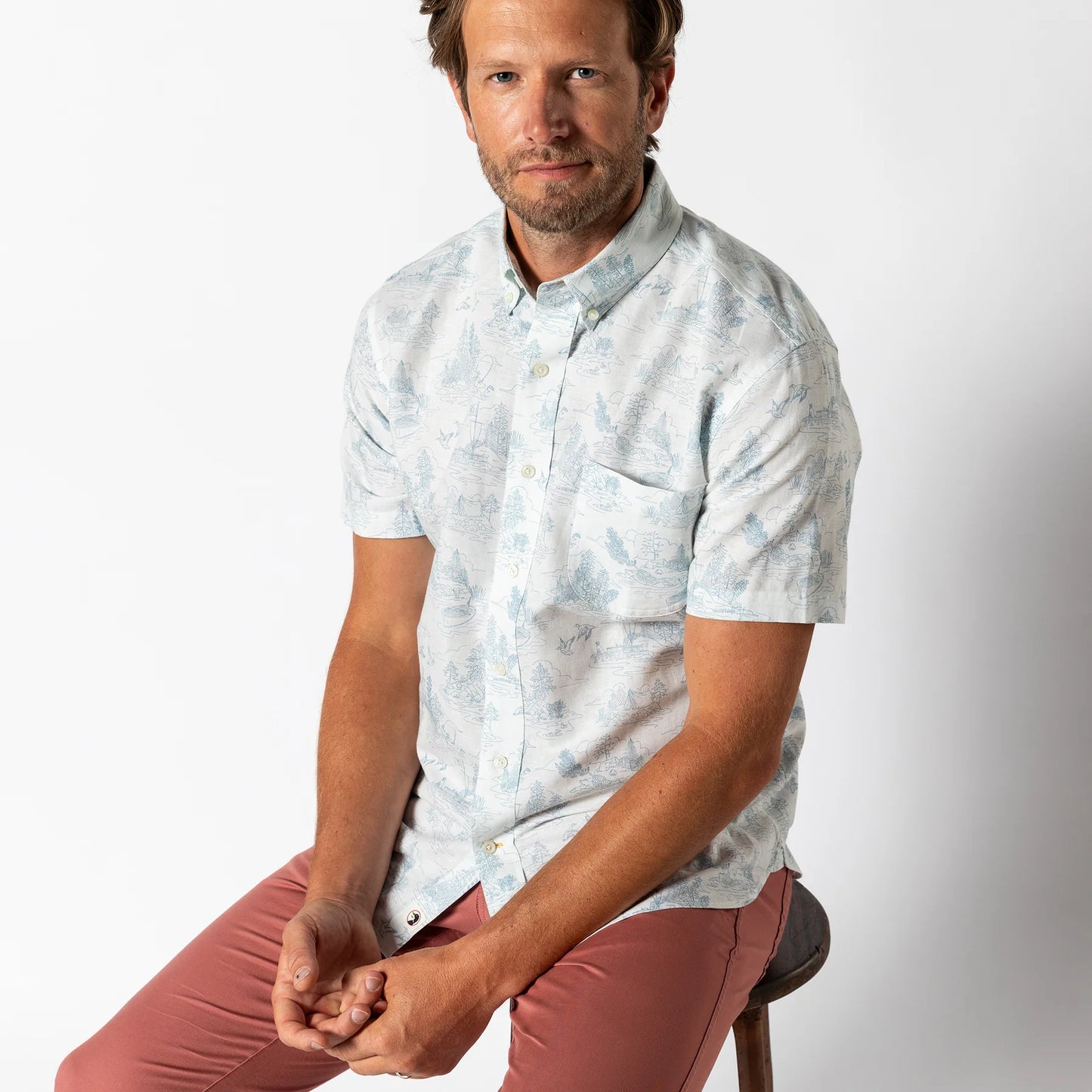 Duck Head Linen Cotton Oxford Sport Shirt