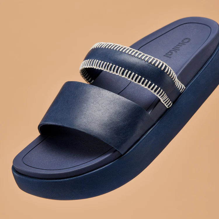 OluKai Pae Women's Leather Slide Sandals