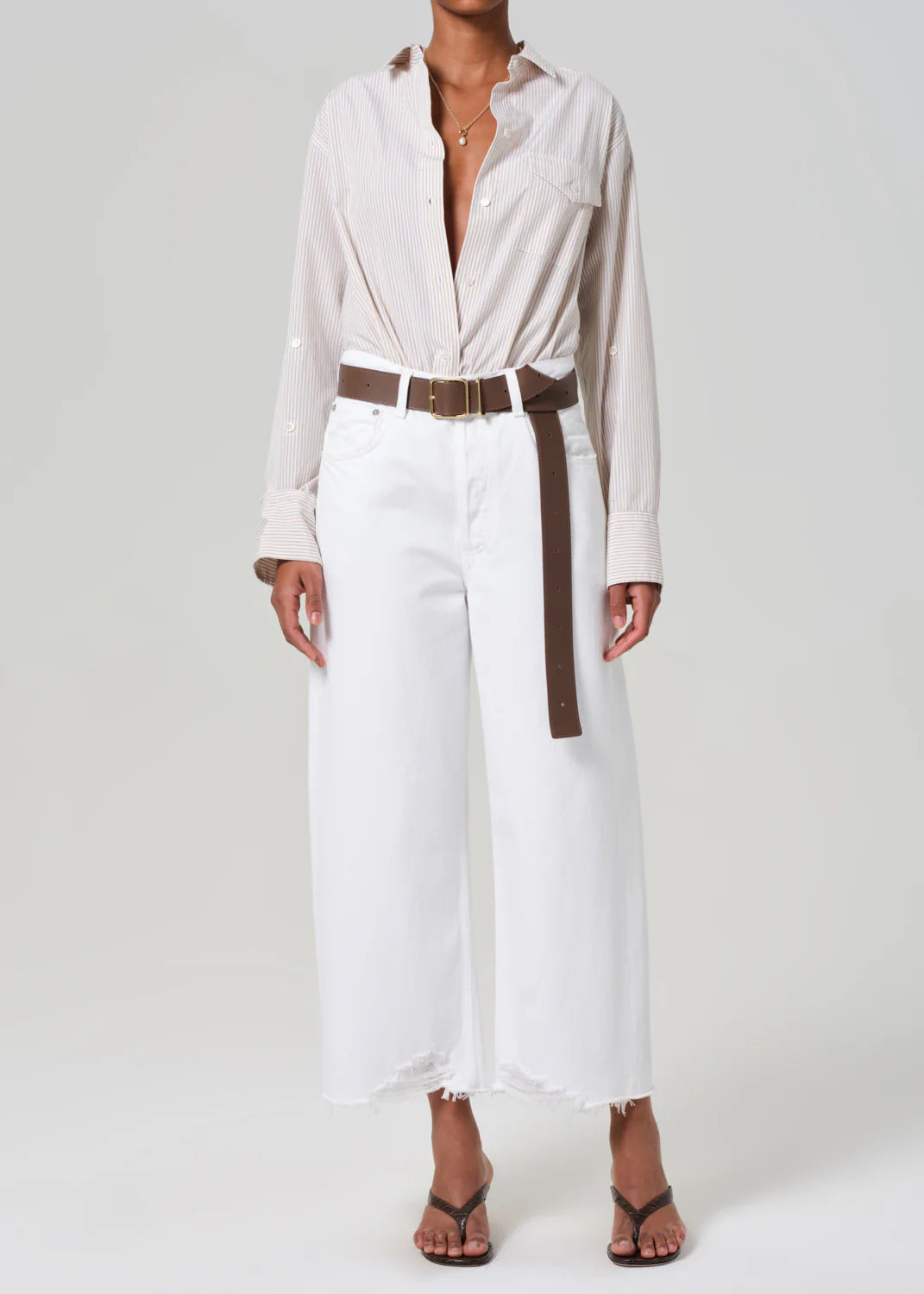 Shop the white Ayla Raw Hem Crop women's jeans by Citizens Of Humanity at Harbour Thread