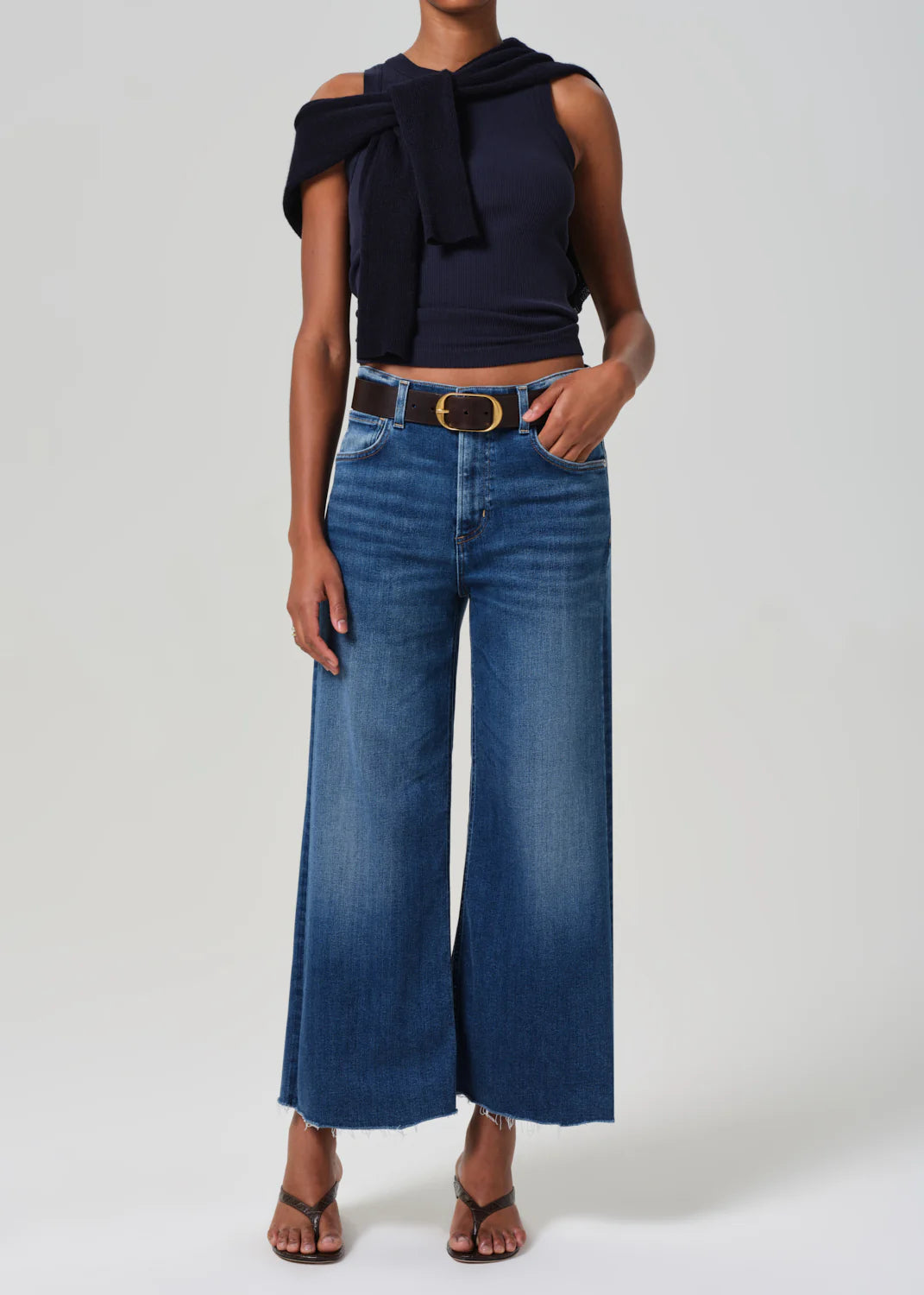 Shop the Ambry Wash Lyra Wide Leg Crop Women's Jeans by Citizens Of Humanity at Harbour Thread.