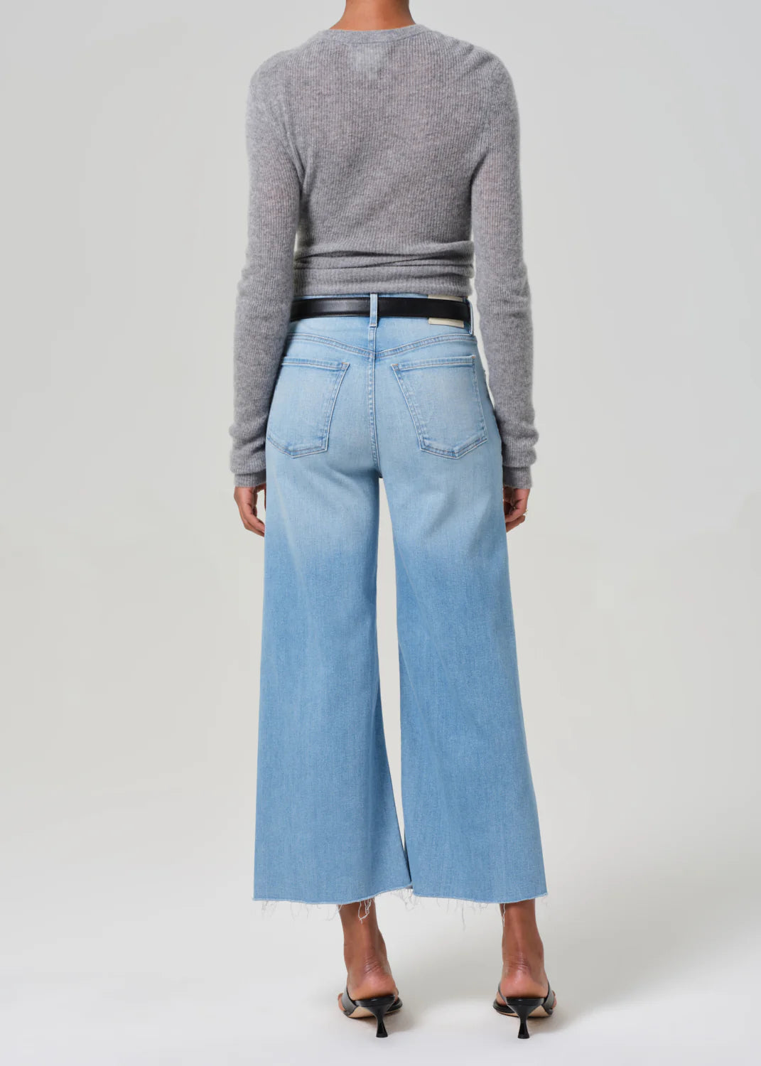 Light wash wide leg women's jeans
