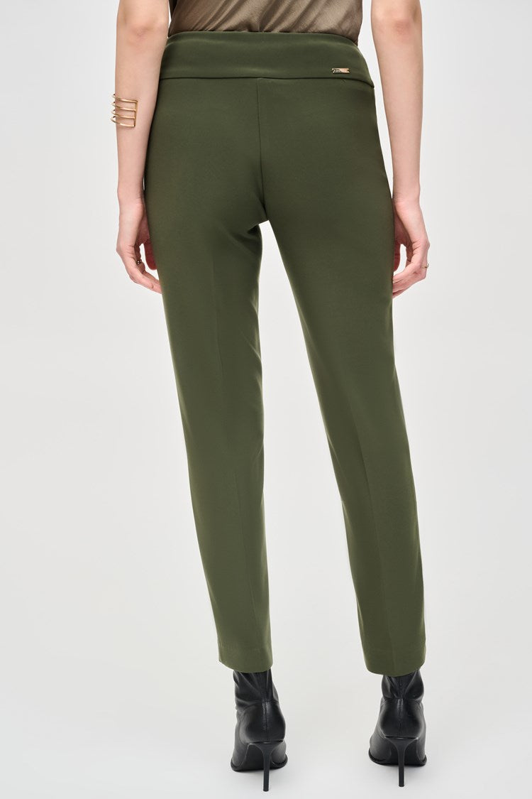 Back view of the Iguana Bonded Silk Straight-Leg Pants by Joseph Ribkoff