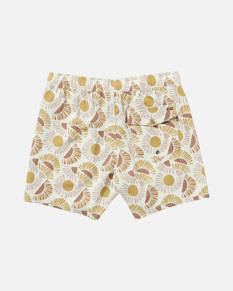 RVCA Exotica Elastic Waist Swim Trunk at Harbour Thread