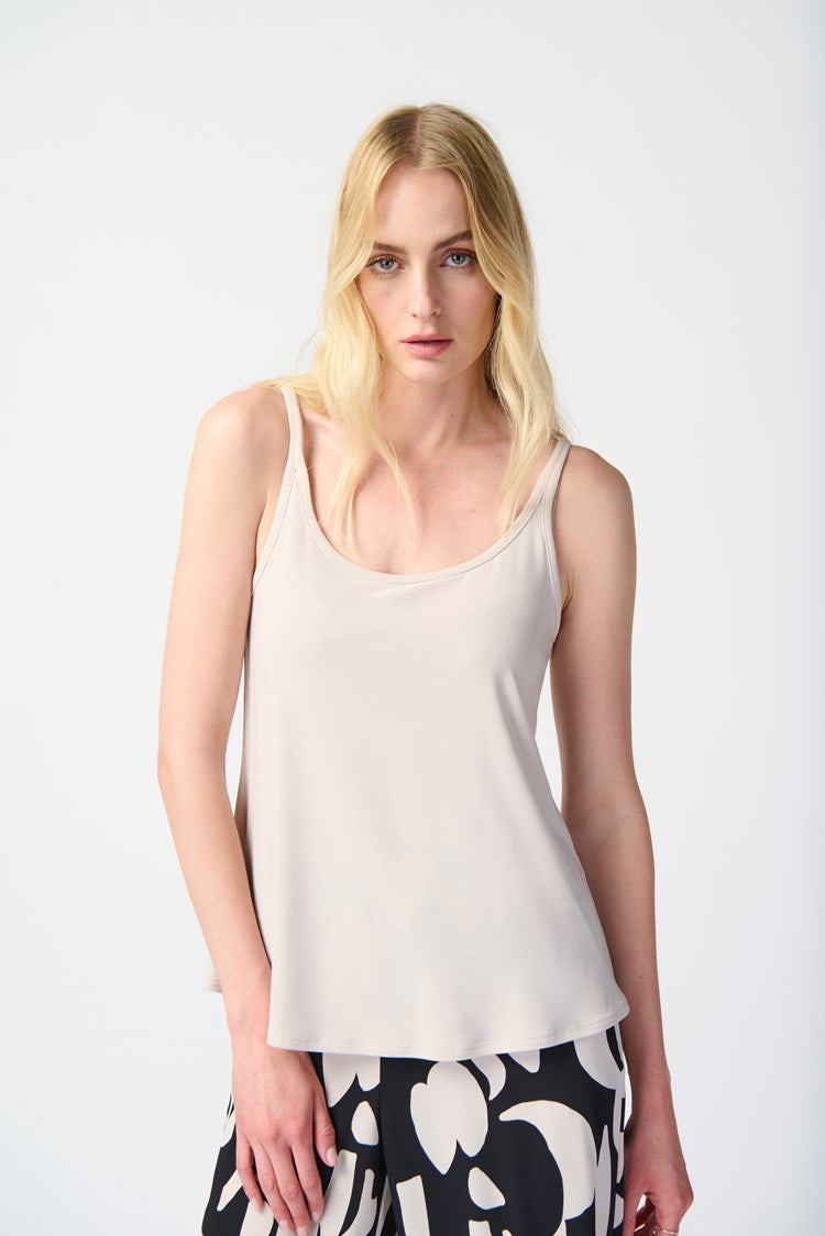 Joseph Ribkoff Mesh & Silky Knit Two Piece Top - Moonstone