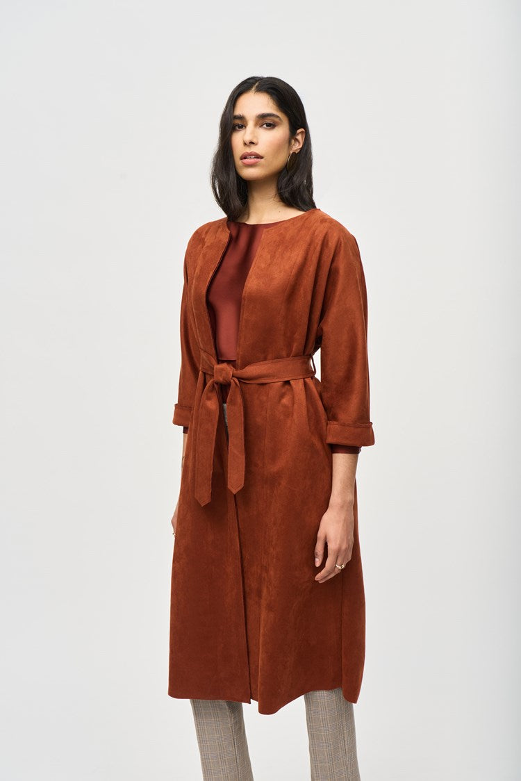 Joseph Ribkoff Scuba Suede Straight Fit Coat
