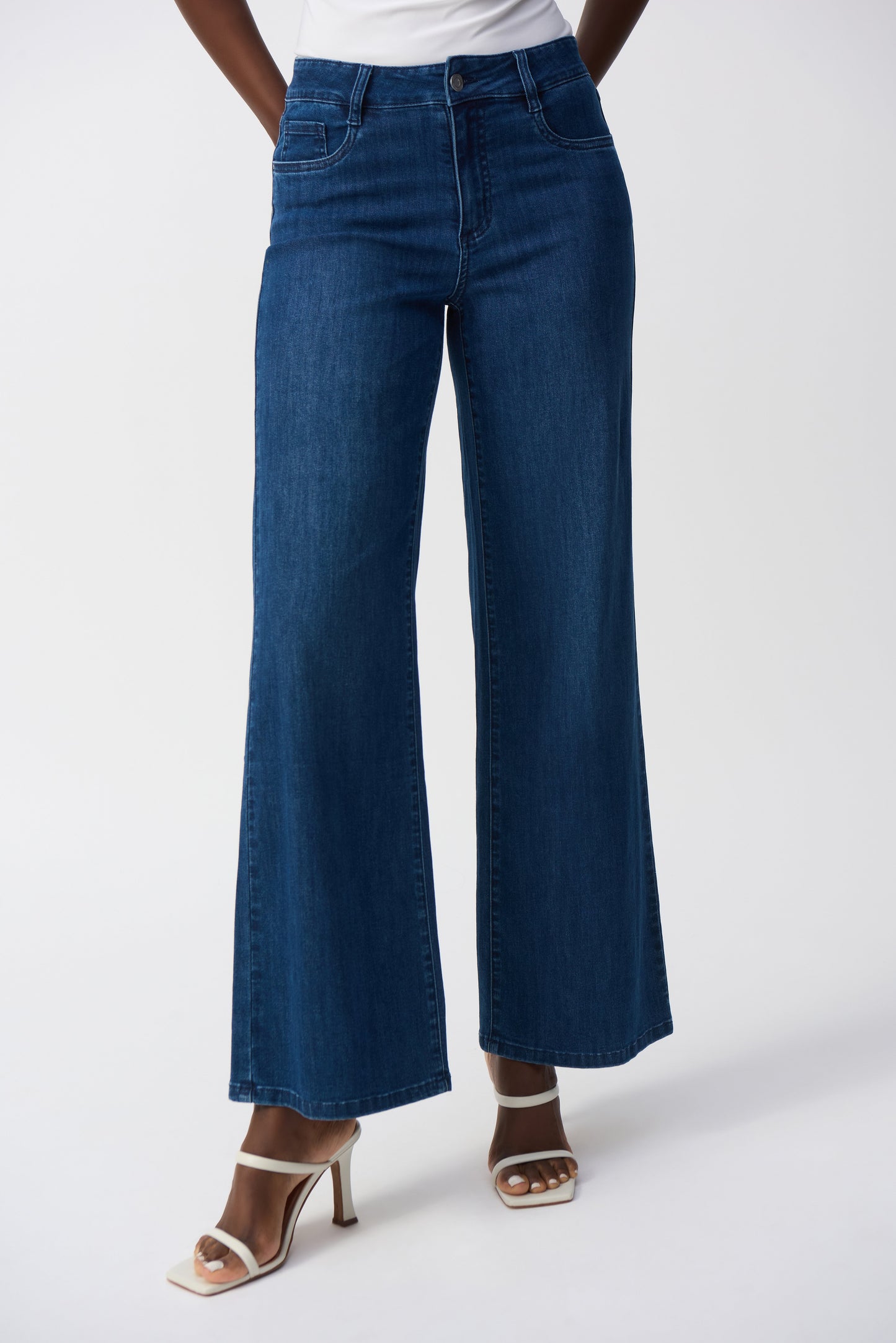 Shop Harbour Thread for these soft and stretchy wide leg Joseph Ribkoff jeans