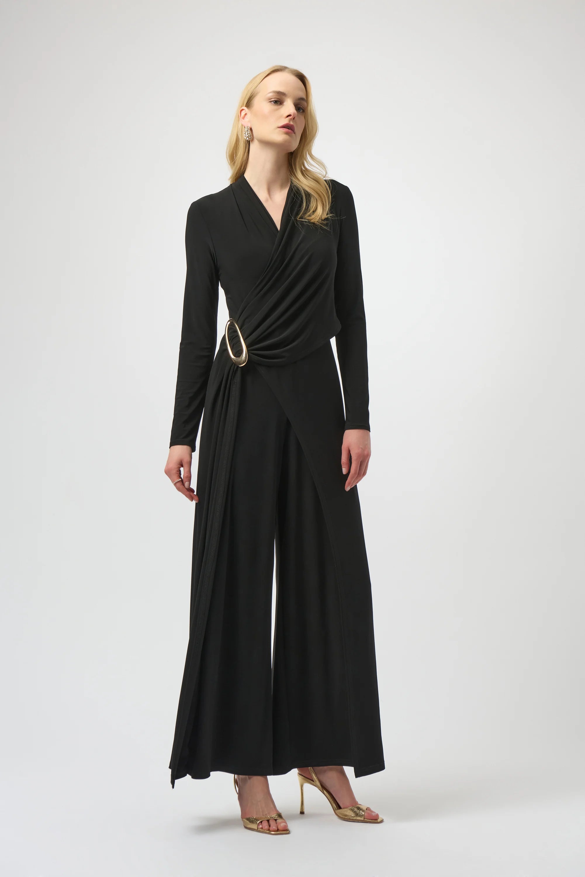 Joseph Ribkoff Silky Knit Wide Leg Jumpsuit | Harbour Thread