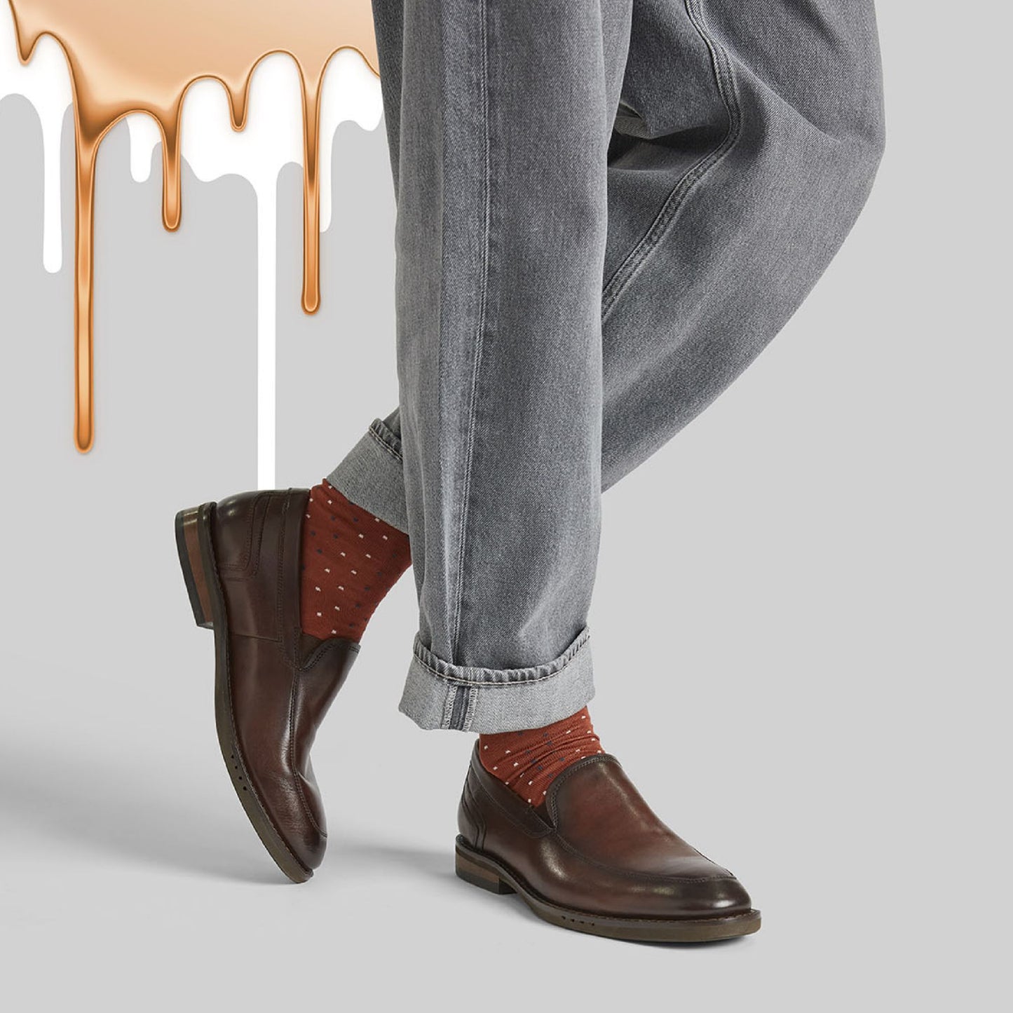 Clarks Un Hugh Lace Men's Shoe - Brown Leather