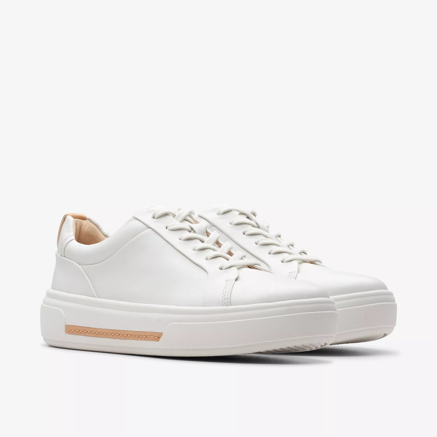 The Clarks Off White Leather Hollyhock Walk Women's Sneaker