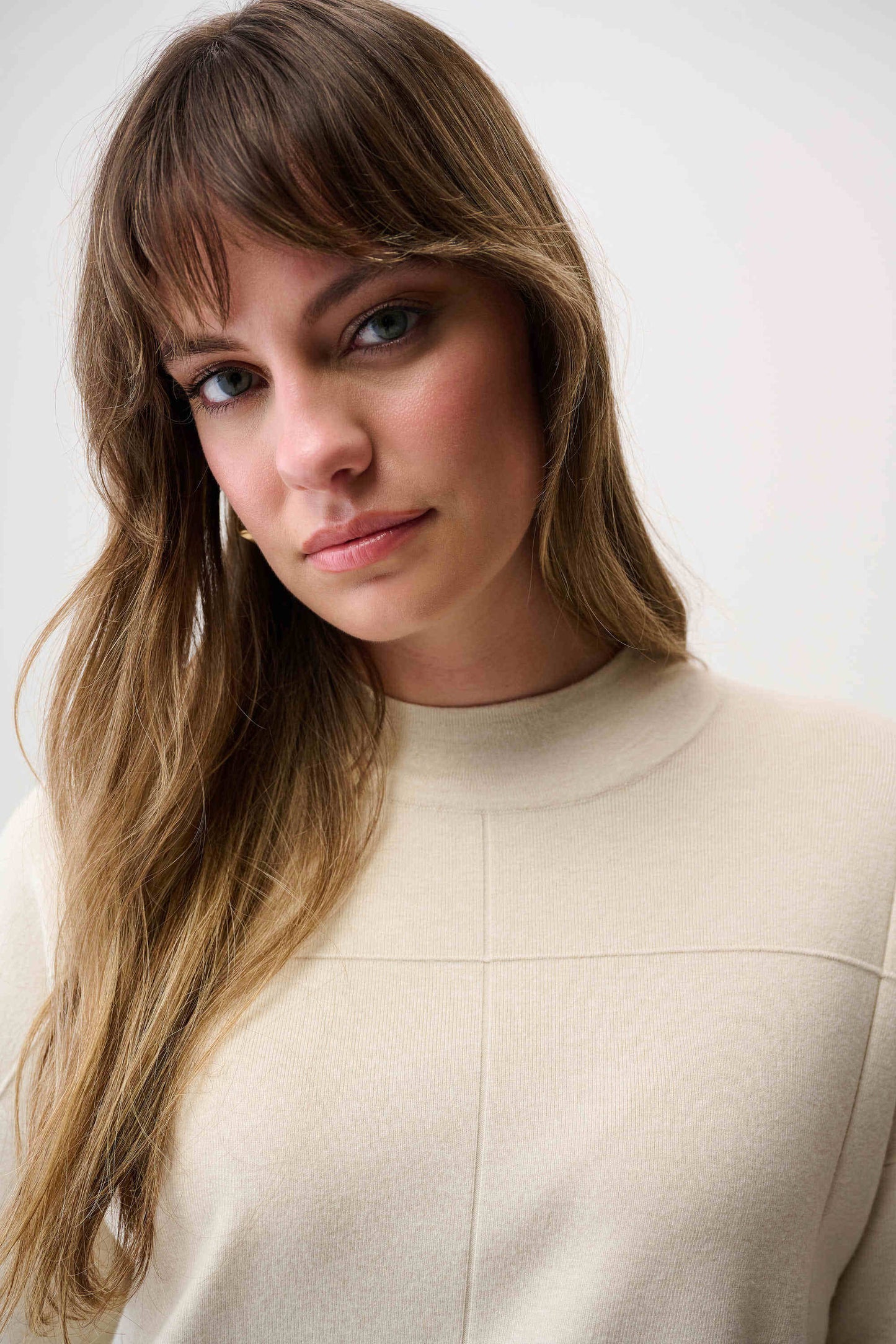 Joseph Ribkoff Brushed Viscose Straight Mock Neck Sweater