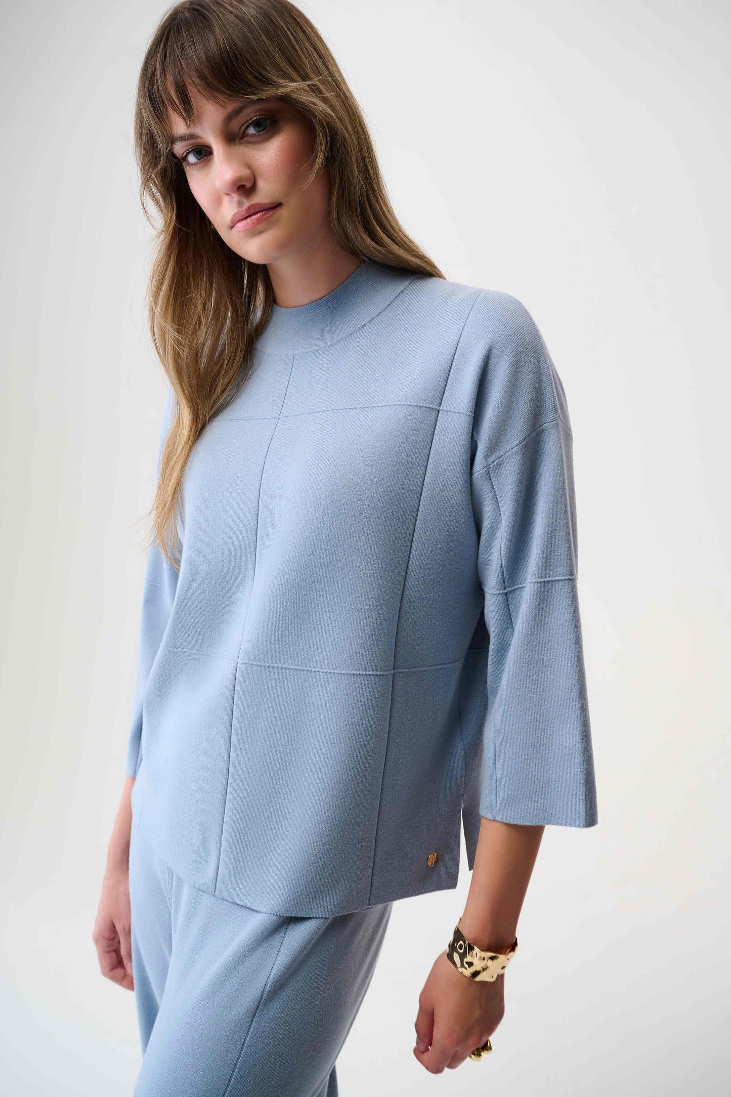 Joseph Ribkoff Brushed Viscose Straight Mock Neck Sweater