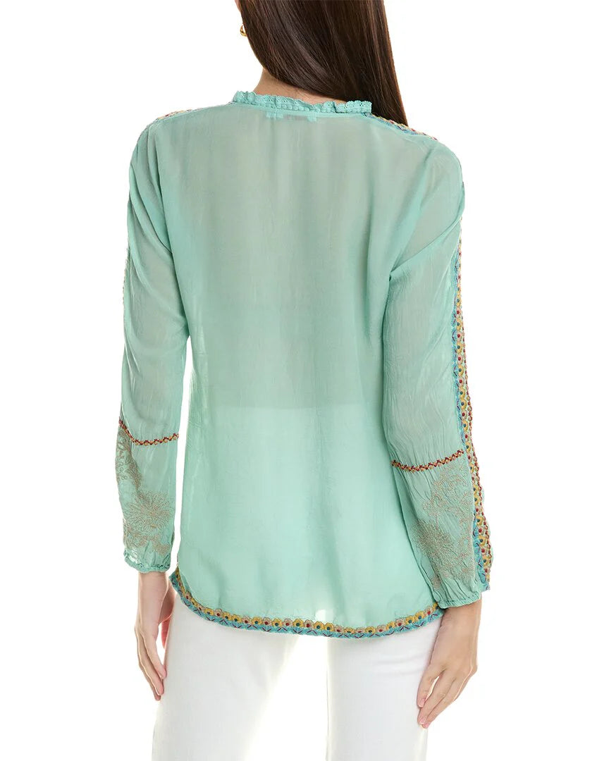 Johnny Was Mariane Blouse - Wasabi
