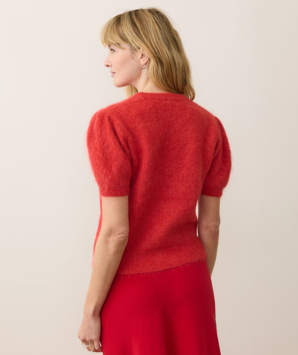Marine Layer Suri Alpaca Puff Sleeve Sweater