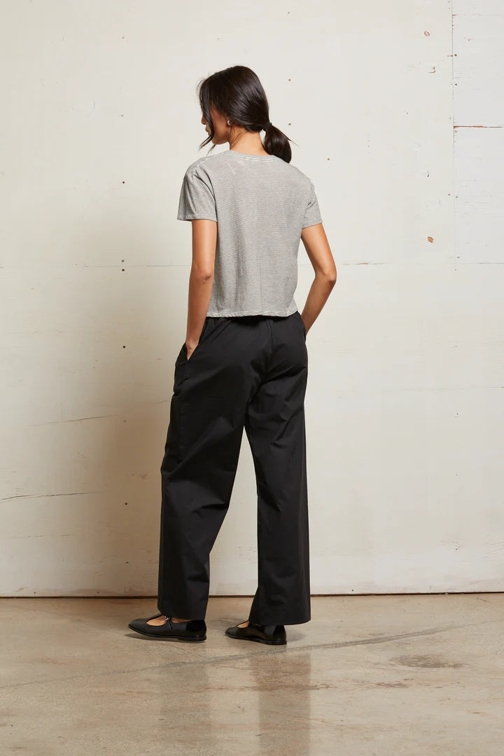 Perfect White Tee Harley Stripe Boxy Crew Tee