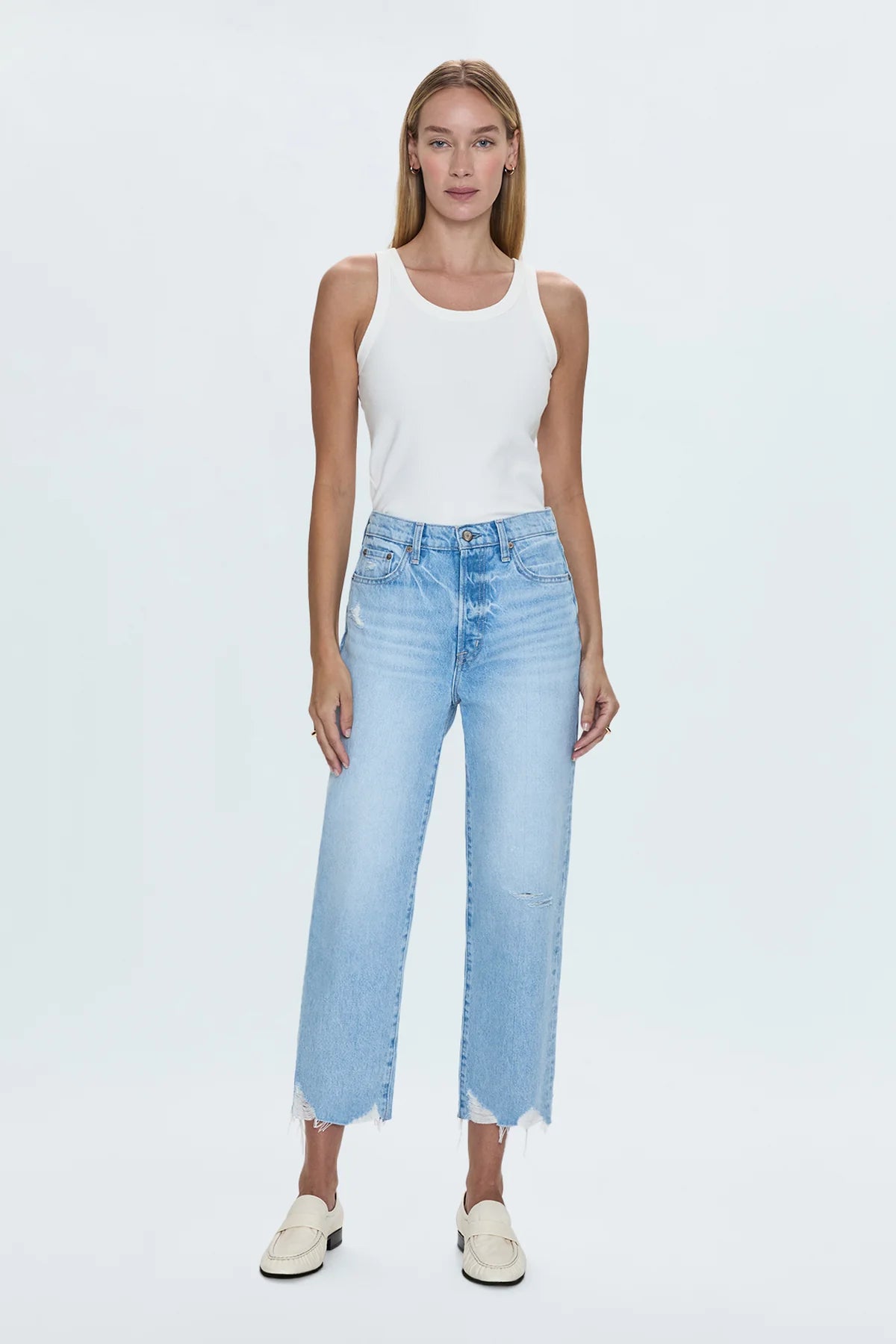 PISTOLA Cassie Super High Rise Straight Crop Jean
