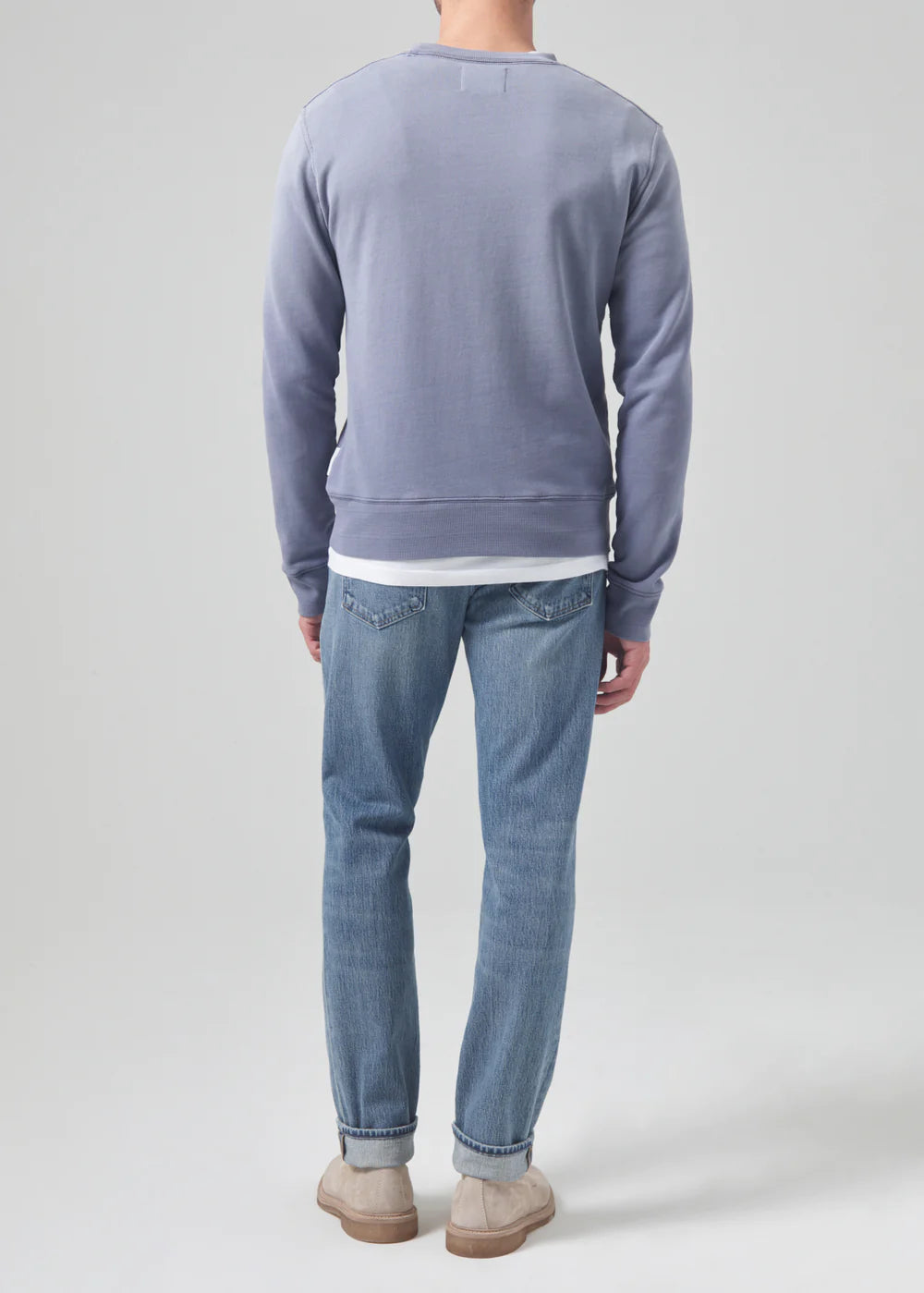 Back view of the medium indigo Citizens Of Humanity Gage Slim Straight Archive Men's Jeans