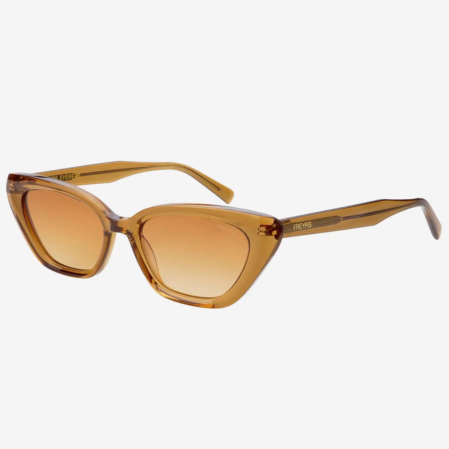 The FREYRS Mia Women's Cat Eye Sunglasses in Crystal Brown