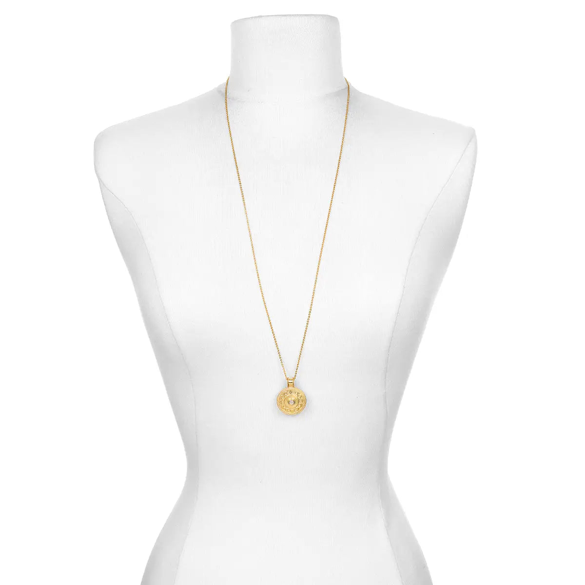 Satya Jewelry Moonstone Gold Moon Phase Necklace