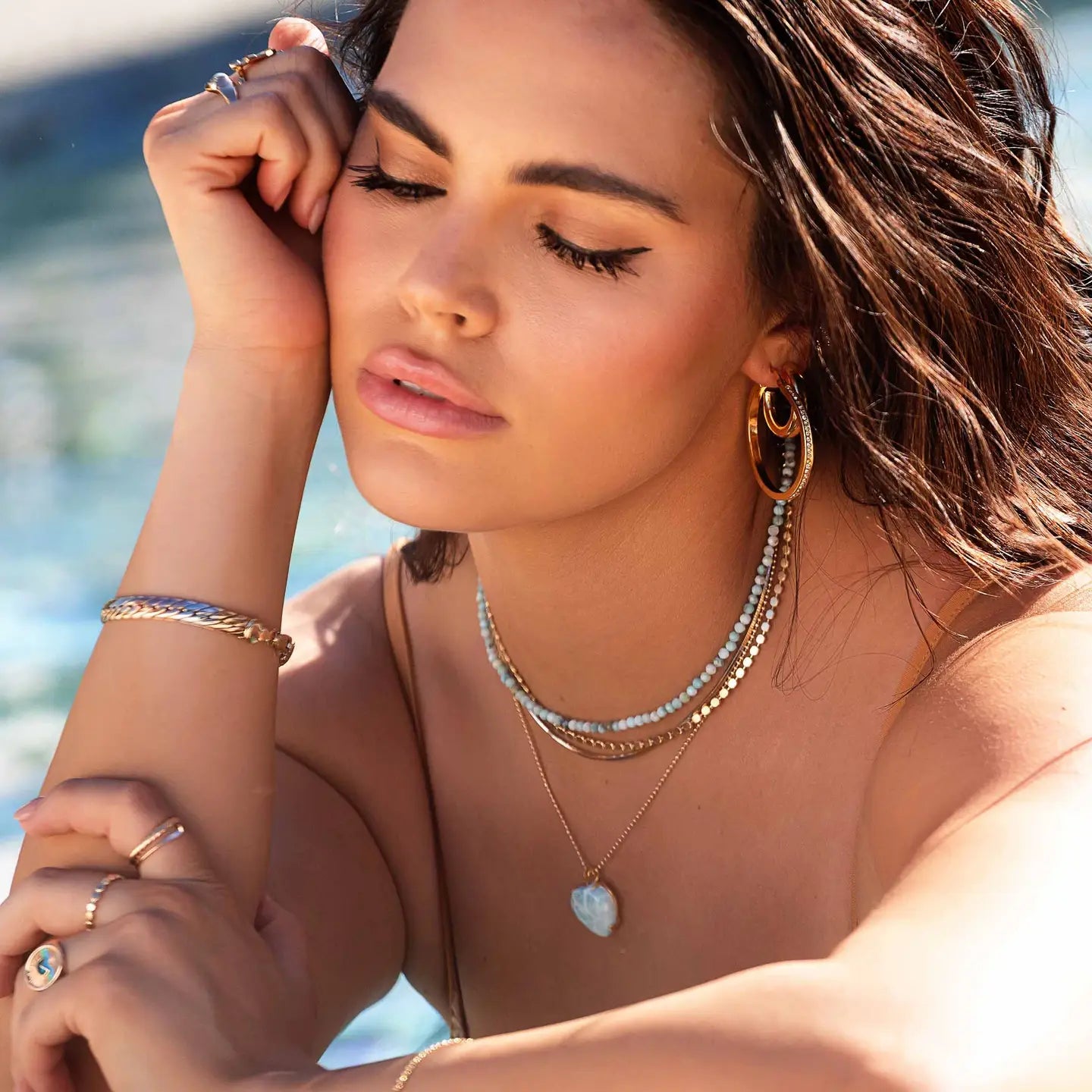 The Glamrocks Jewelry Gold Coin Chain Necklace works for layering and everyday wear