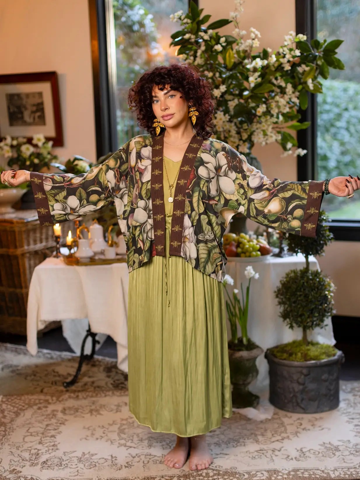 Market Of Stars Fleur De Lune Pixie Duster Crop Kimono