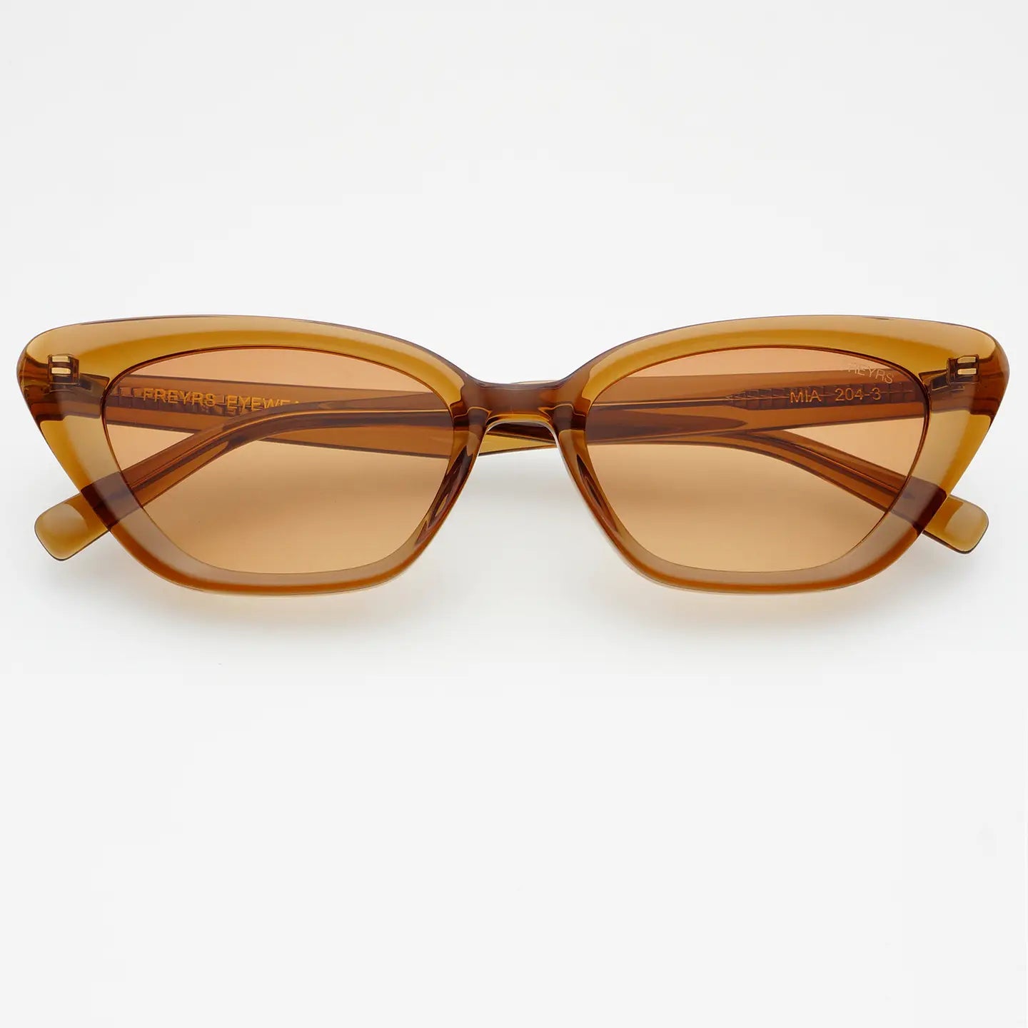 Brown vintage glam cat-eye sunglasses