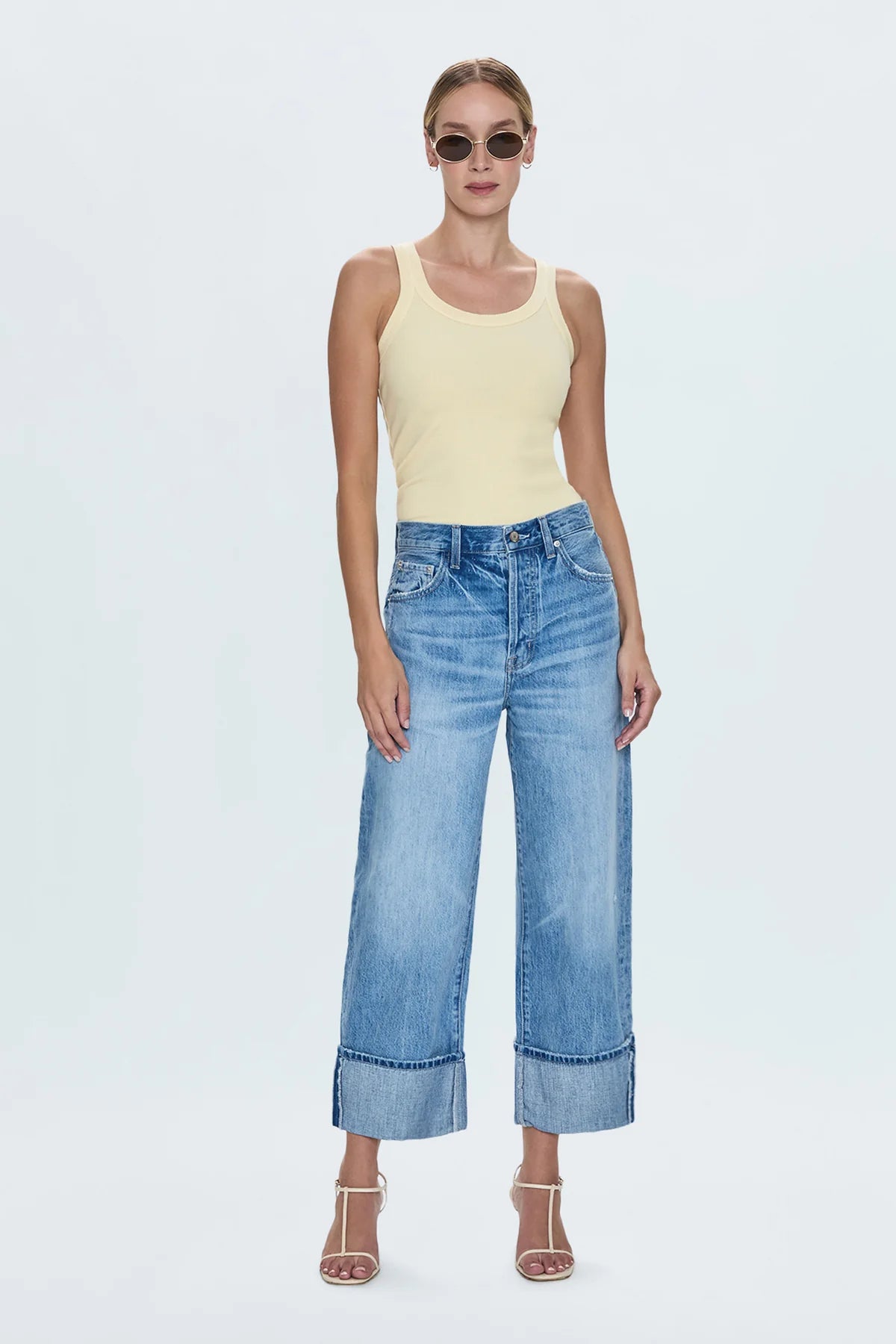Shop the PISTOLA Ryder High Rise Cuffed Straight Women's Jean in Abroad Vintage at Harbour Thread