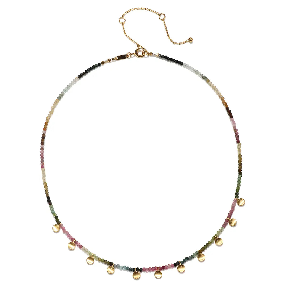 The Satya Jewelry Tourmaline Gold Moon Choker Necklace