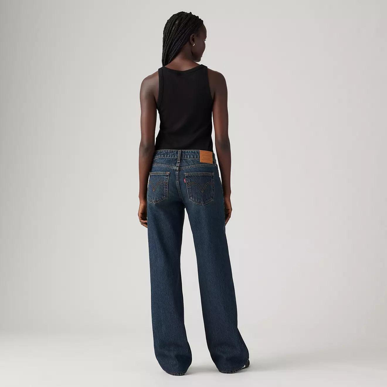 Levi's Low Loose Women's Jeans in the dark wash color Tomorrow Morning