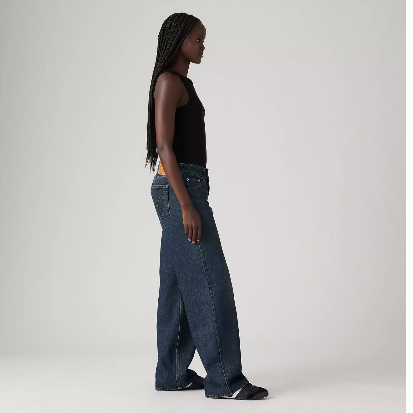 Women's dark wash low rise loose jeans from Levi's