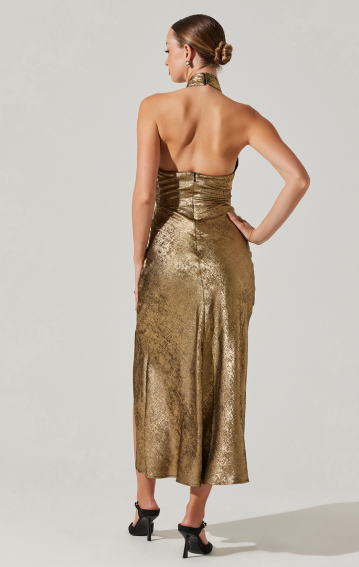 ASTR Marissa Halter Neck Midi Dress | Harbour Thread