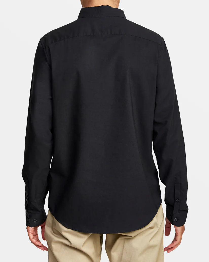 Men's black button up shirt from RVCA