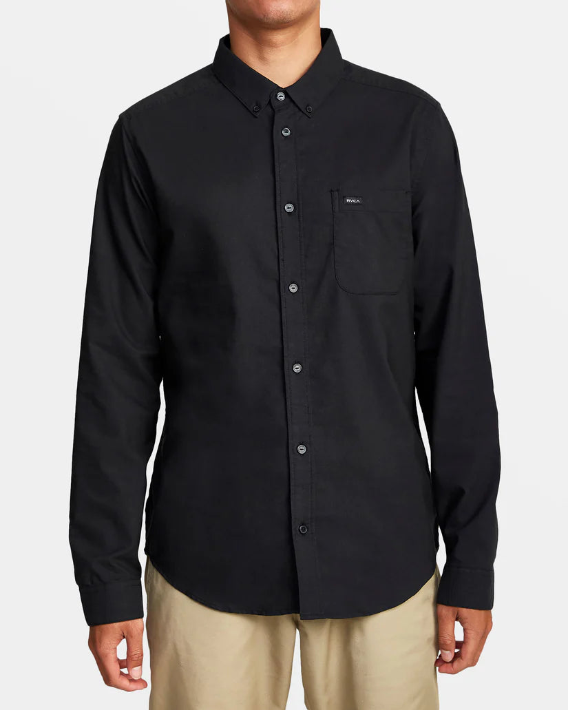 The black RVCA That'll Do Long Sleeve Shirt