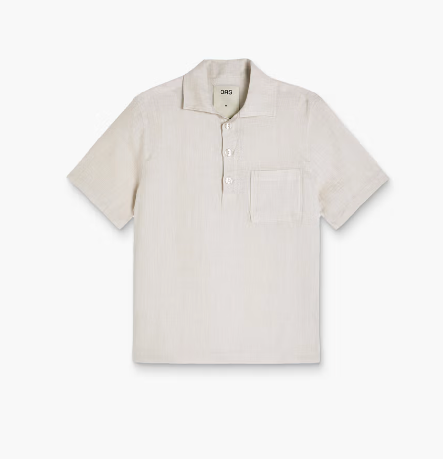 The OAS Beige Girona Linen Shirt works for casual and more dressed up occasions. Shop yours at Harbour Thread in Burlington, VT!