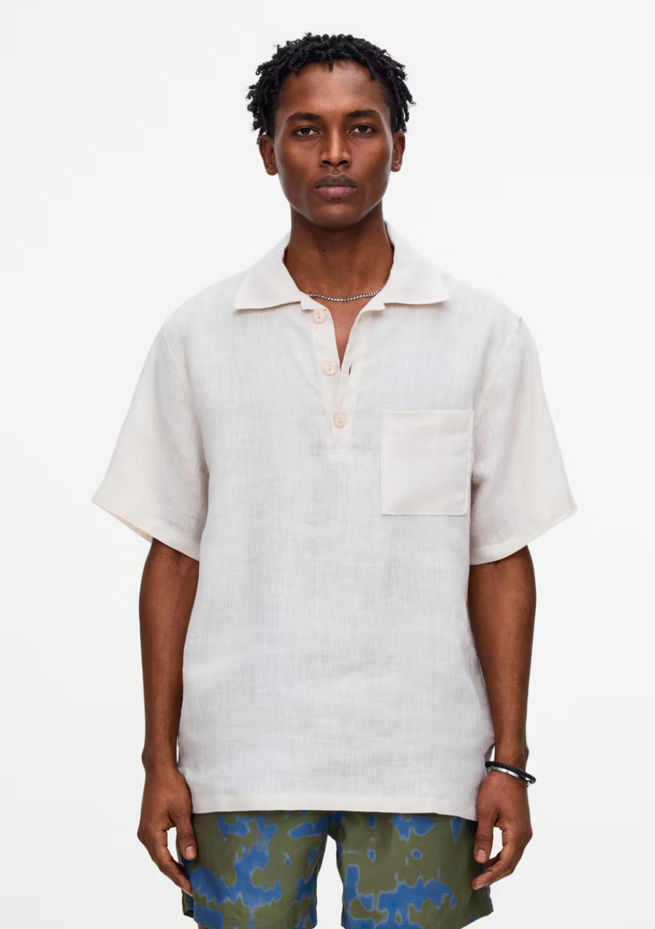 OAS Beige Girona Linen Shirt