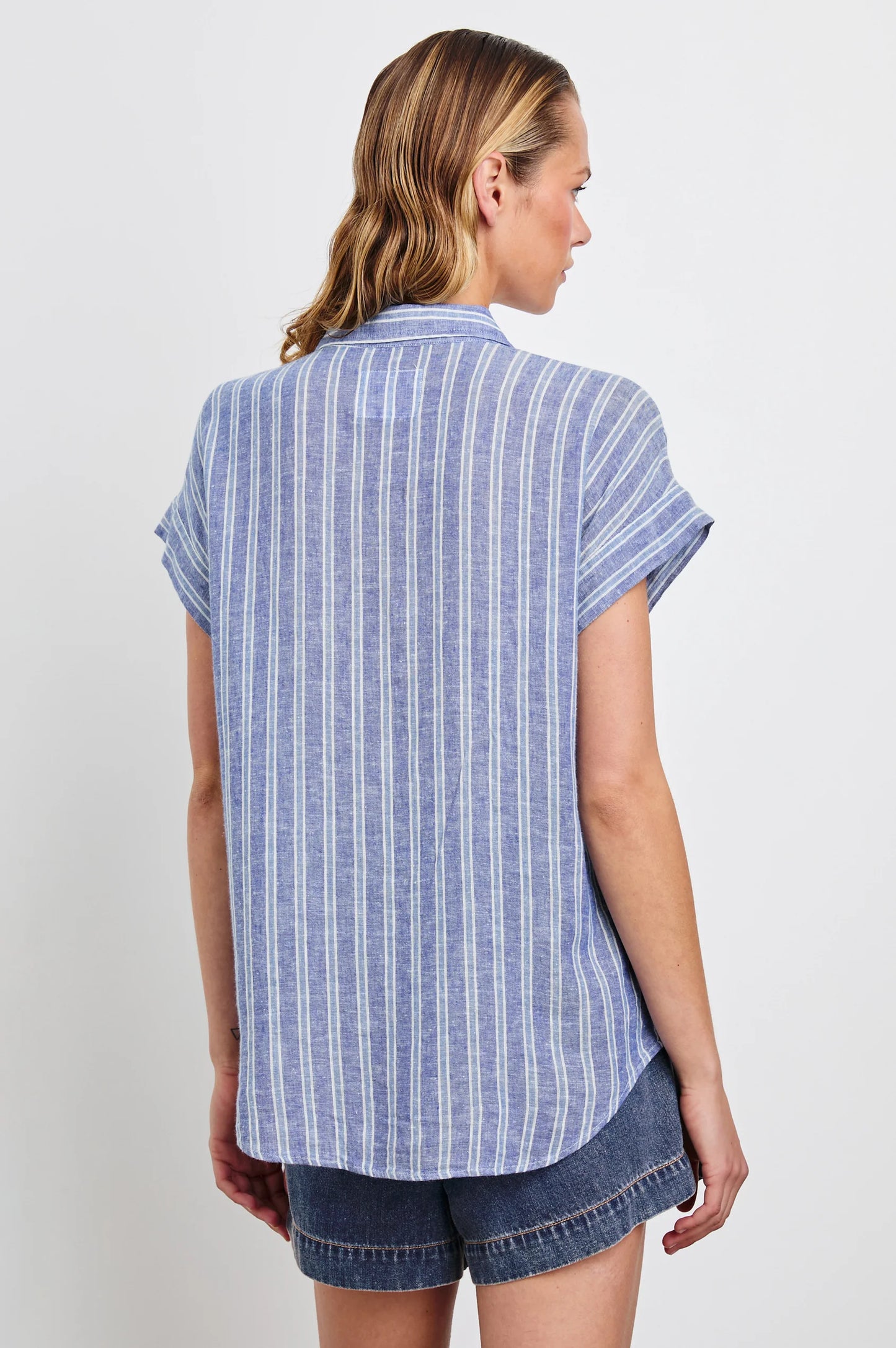 Relaxed fit striped shirt