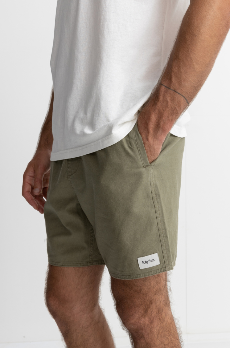 Men's olive green shorts