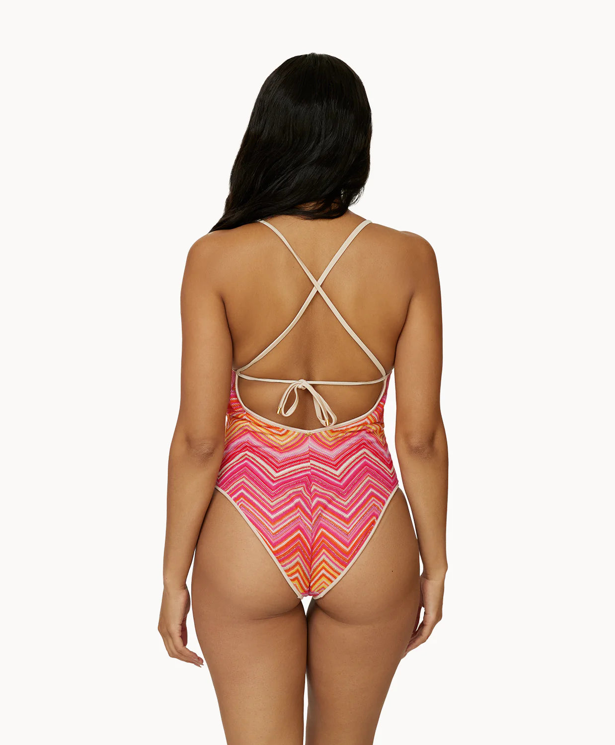 Back view of the PQ Swim Margot One Piece in the color Cayenne