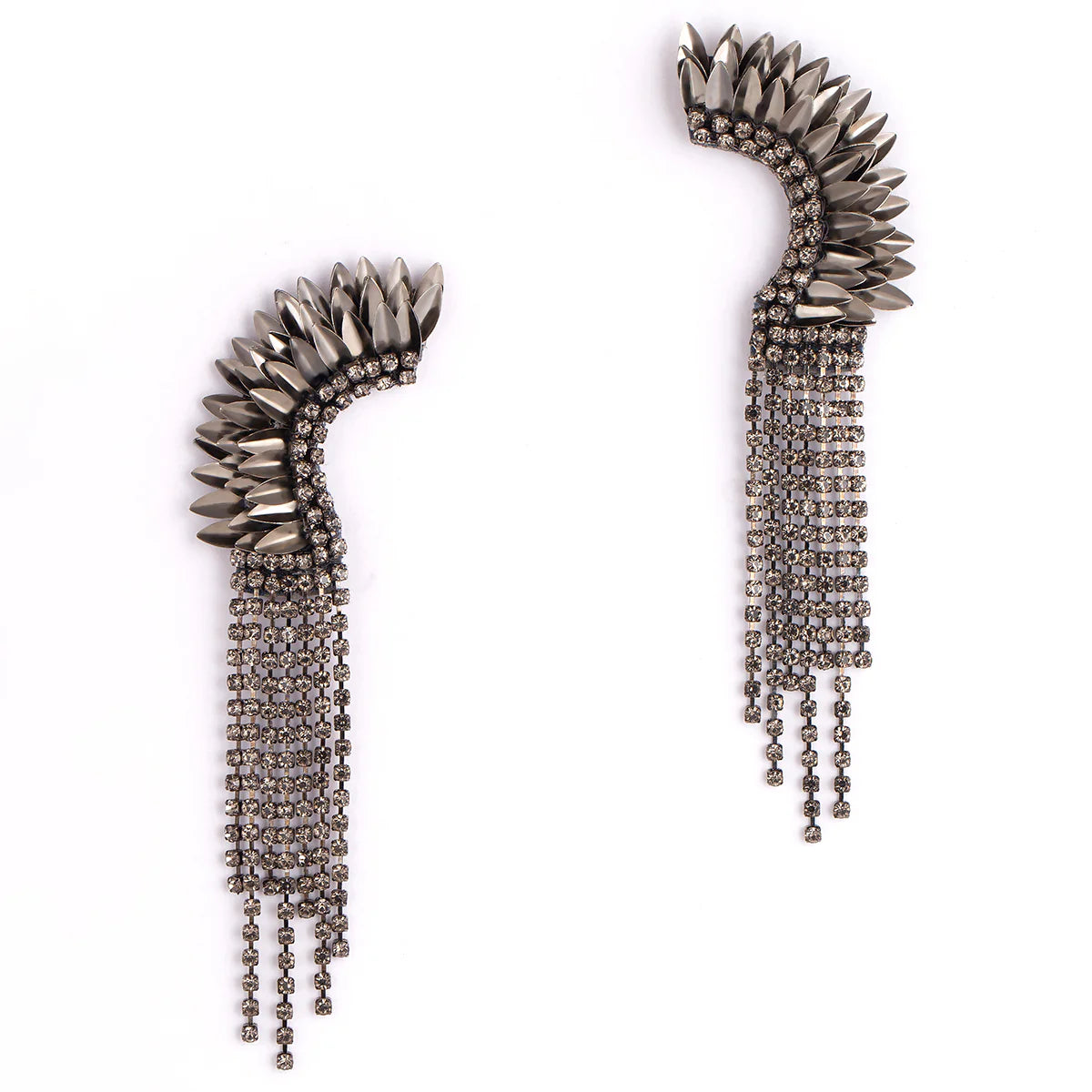 the Gunmetal Estella Earrings by Deepa Gurnani