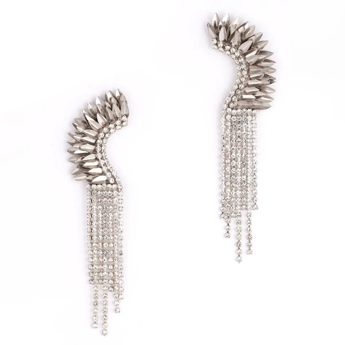 the Silver Estella Earrings by Deepa Gurnani