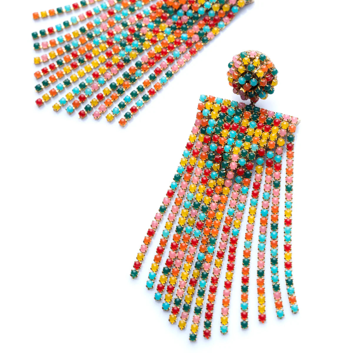 The multicolor Fanning Earrings by Deepa Gurnani