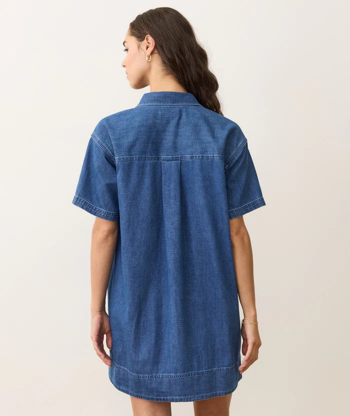 Marine Layer Liza Denim Mini Dress