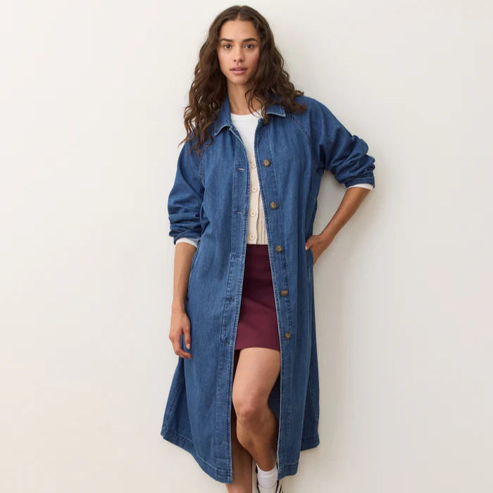 Marine Layer Hayes Denim Trench Coat