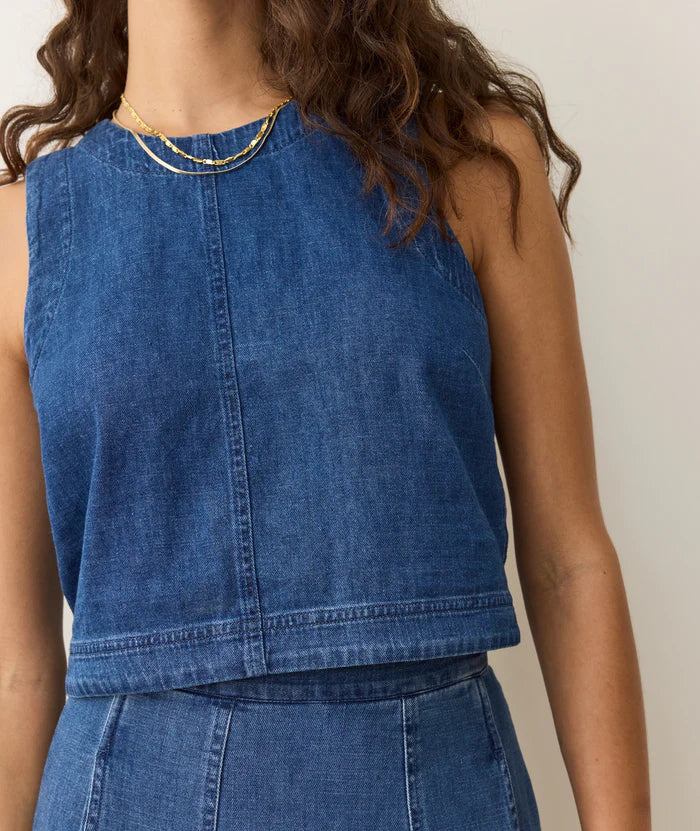 Shop women's tops at Harbour Thread boutique! New arrivals include the Marine Layer Quinn Denim Tank in Medium Wash