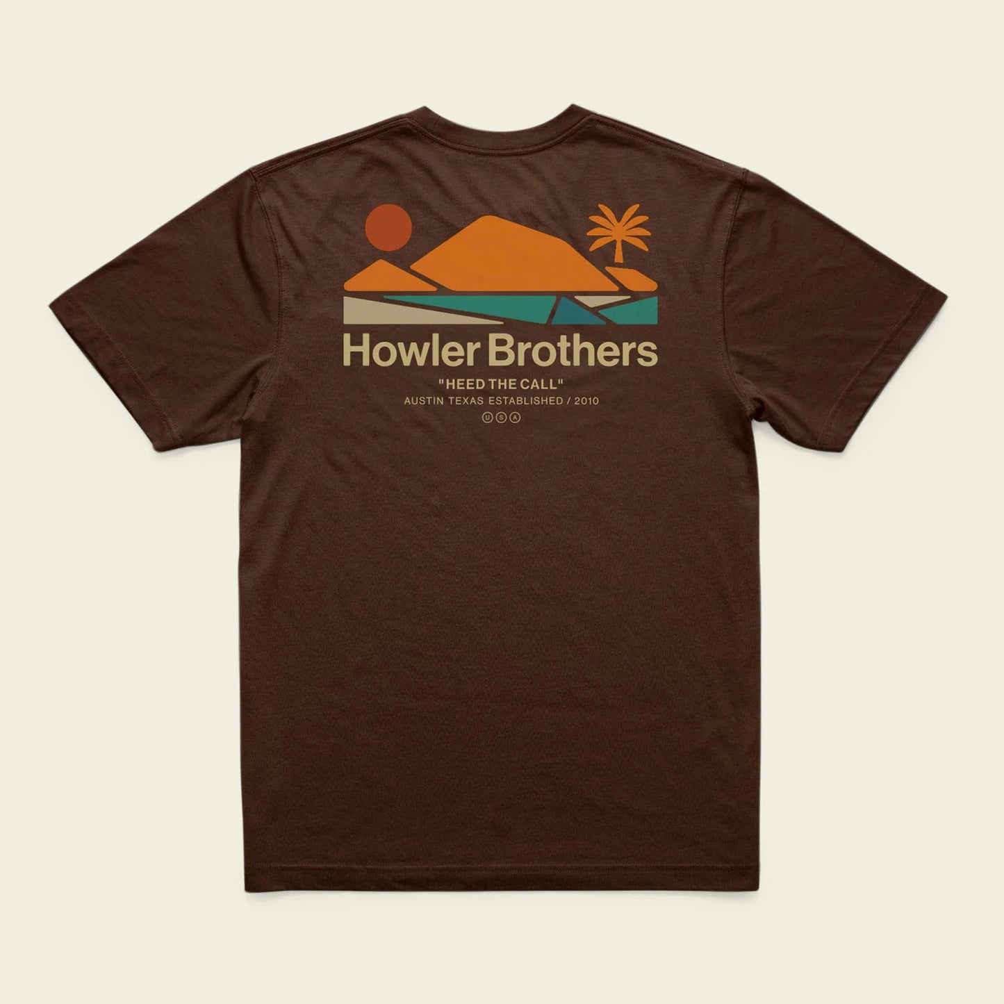 The Howler Bros Mahogany Blended T-Shirt in the style Bahia de Howler