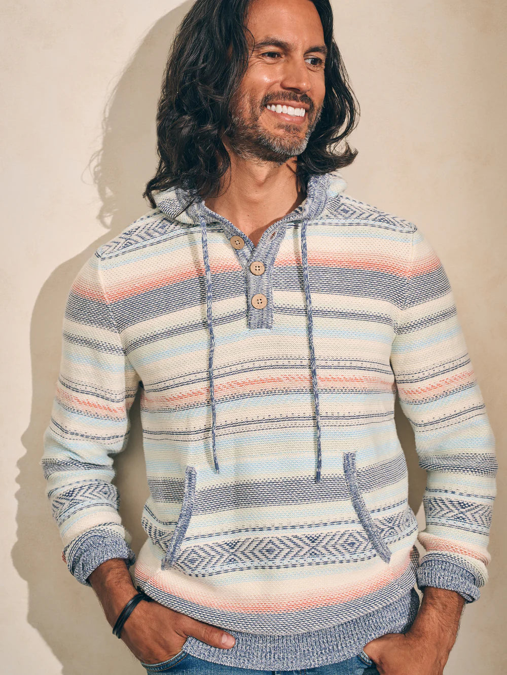 Faherty Cotton striped sweater sweatshirt shops