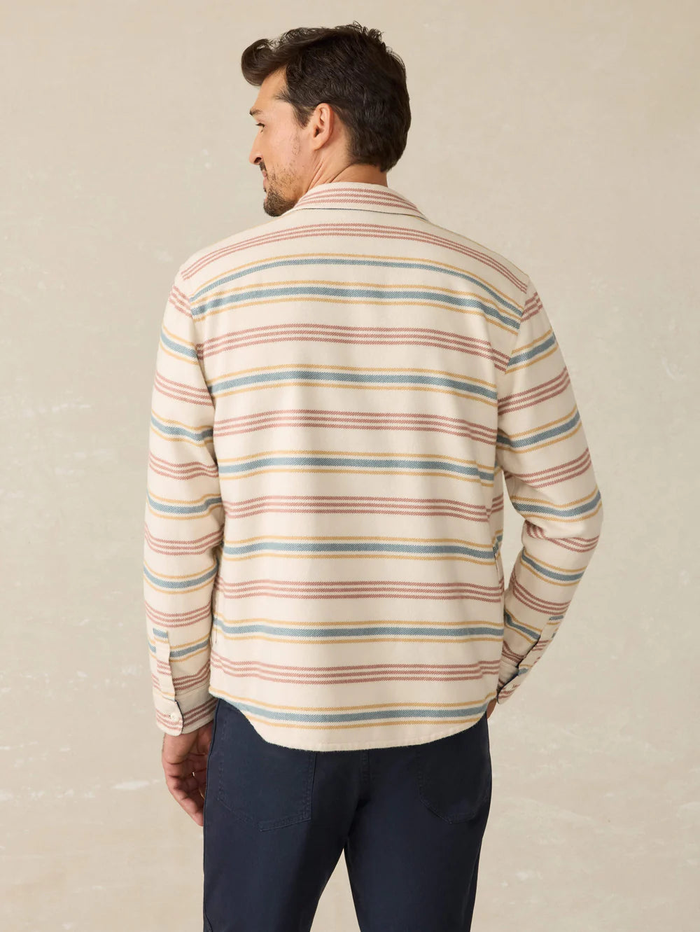 Back view of Faherty's Wavebreaker Shirt