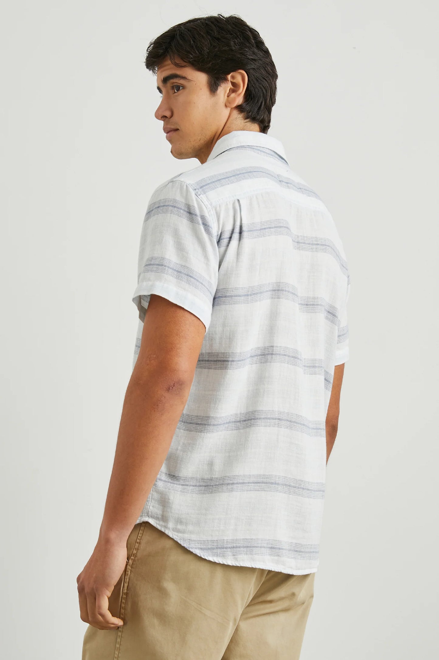 Back view of the Piraeus Fairfax Short Sleeve Button Up Shirt by Rails