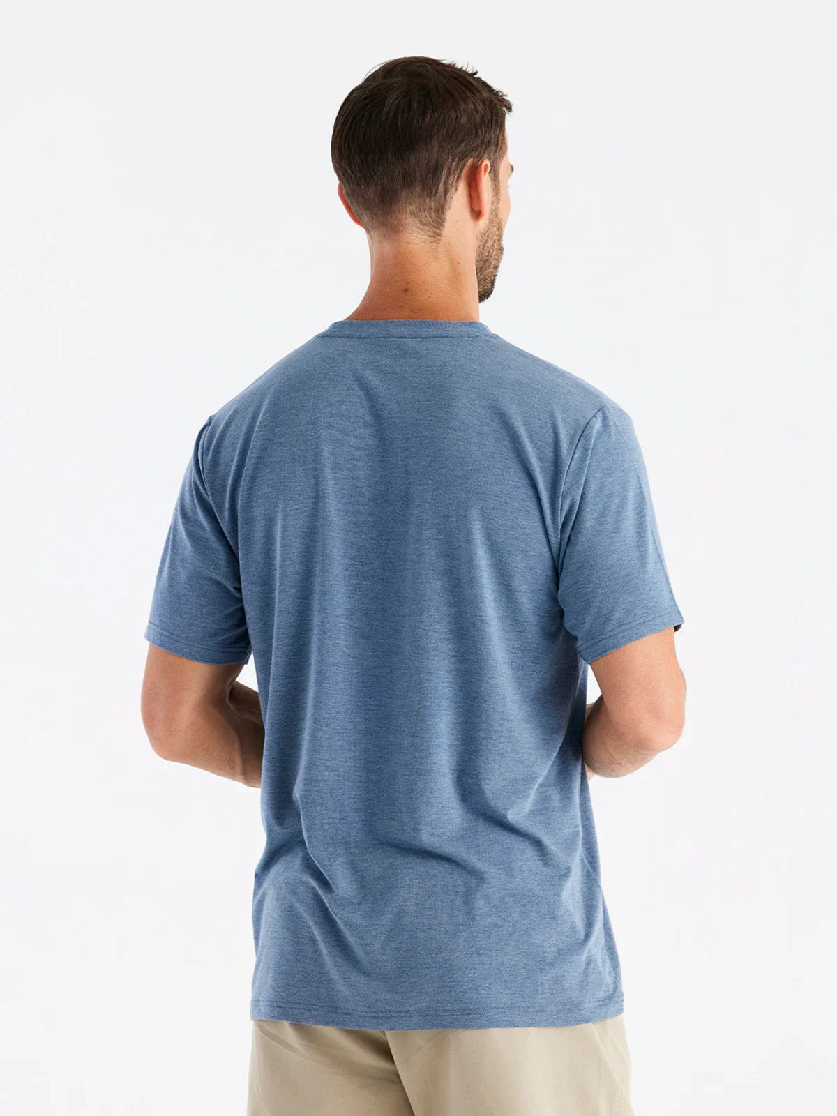 The Free Fly Men's Bamboo Flex Pocket Tee features UPF 50 protection