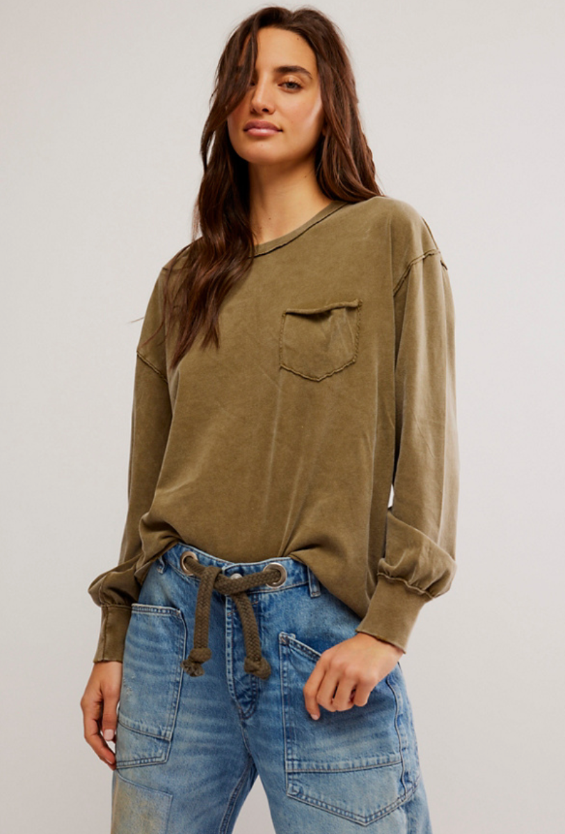 Free People Fade Into You Long Sleeve Tee